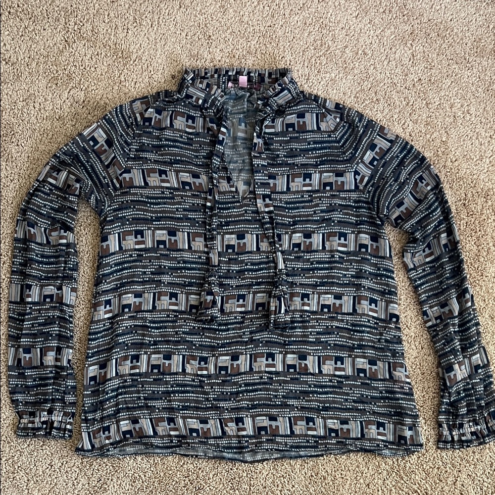 Calypso Geometric Patterned Blouse